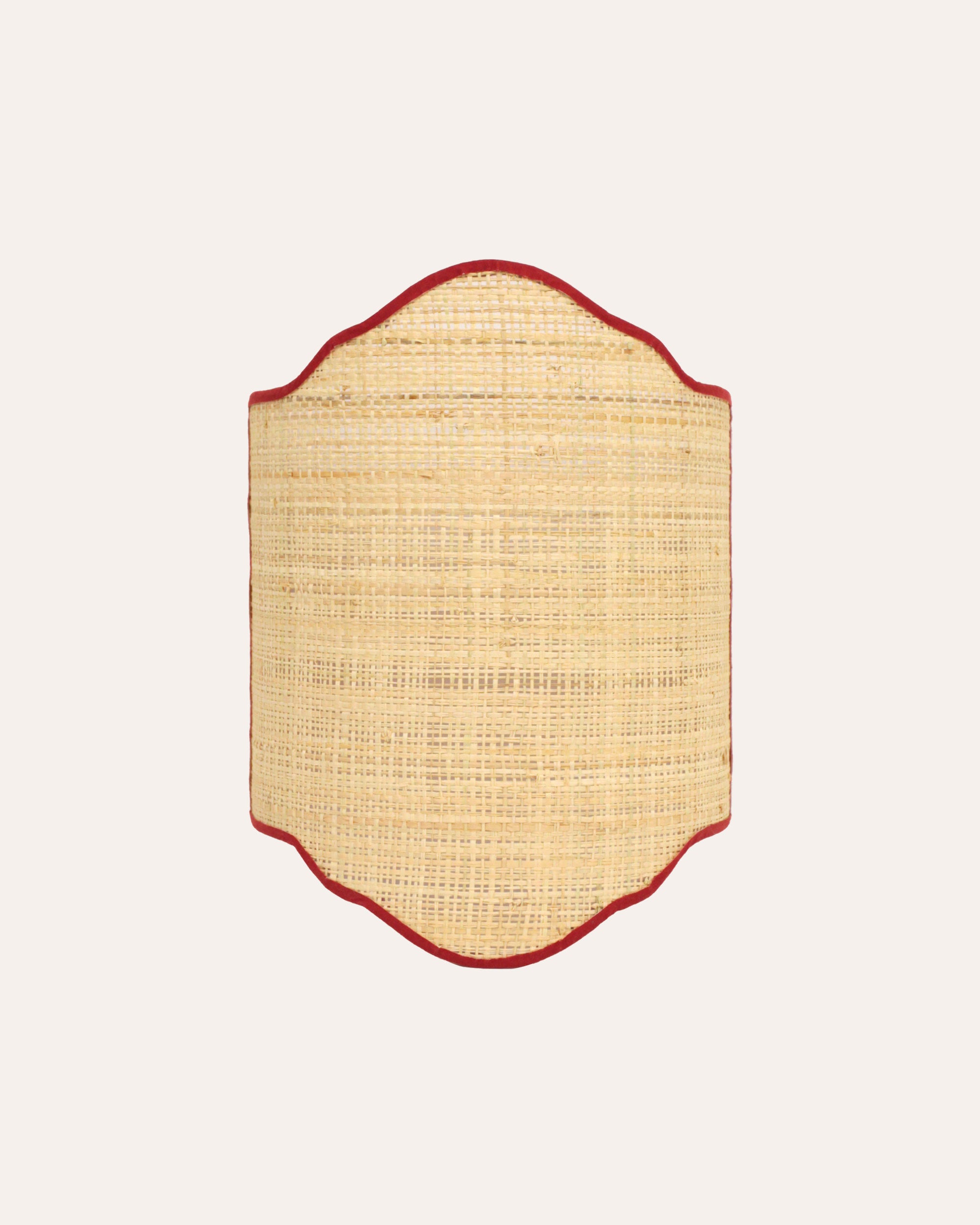 Tedate Raffia Candle Shade - Russet Red
