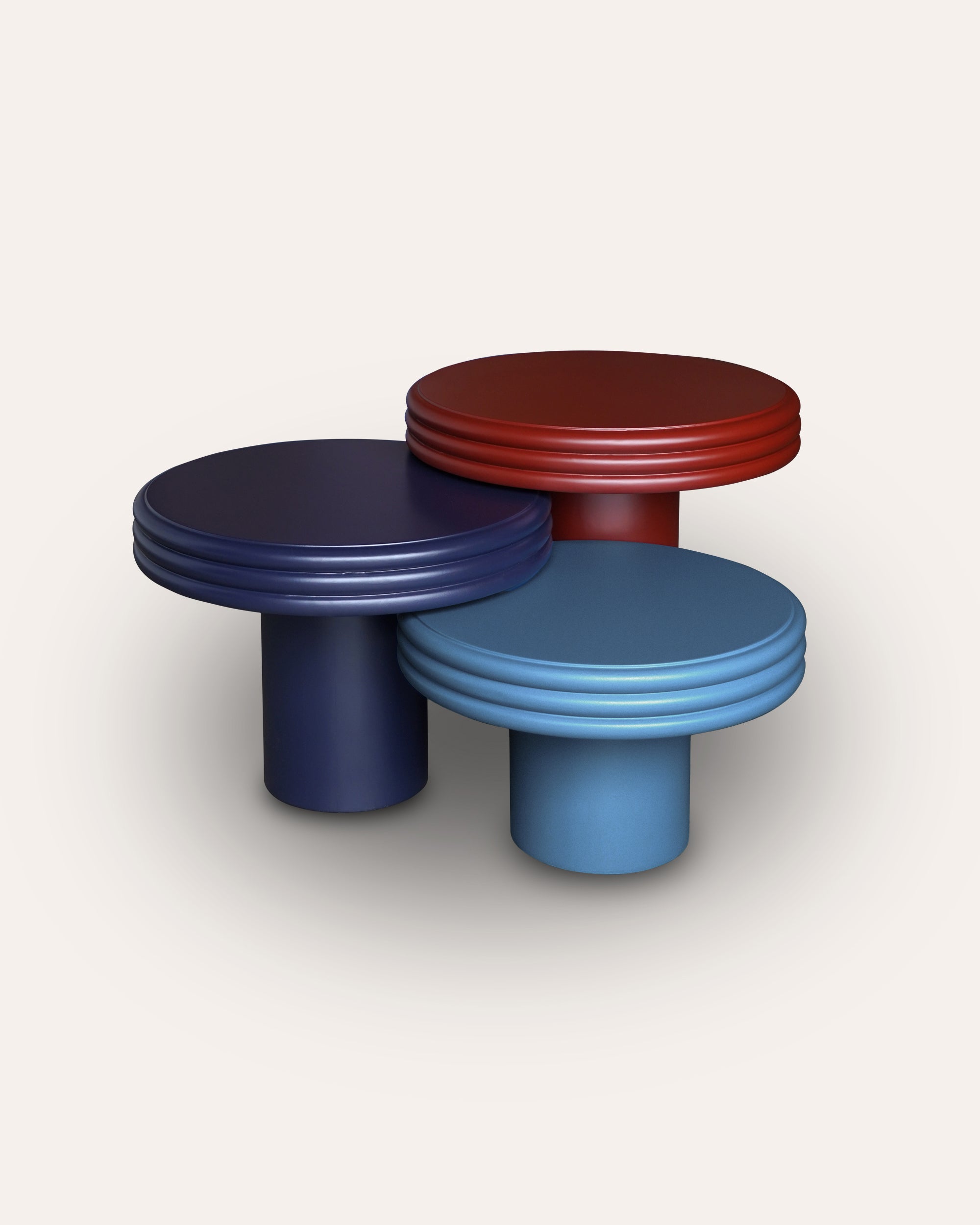 The Table Family - Light Blue, Blue & Red