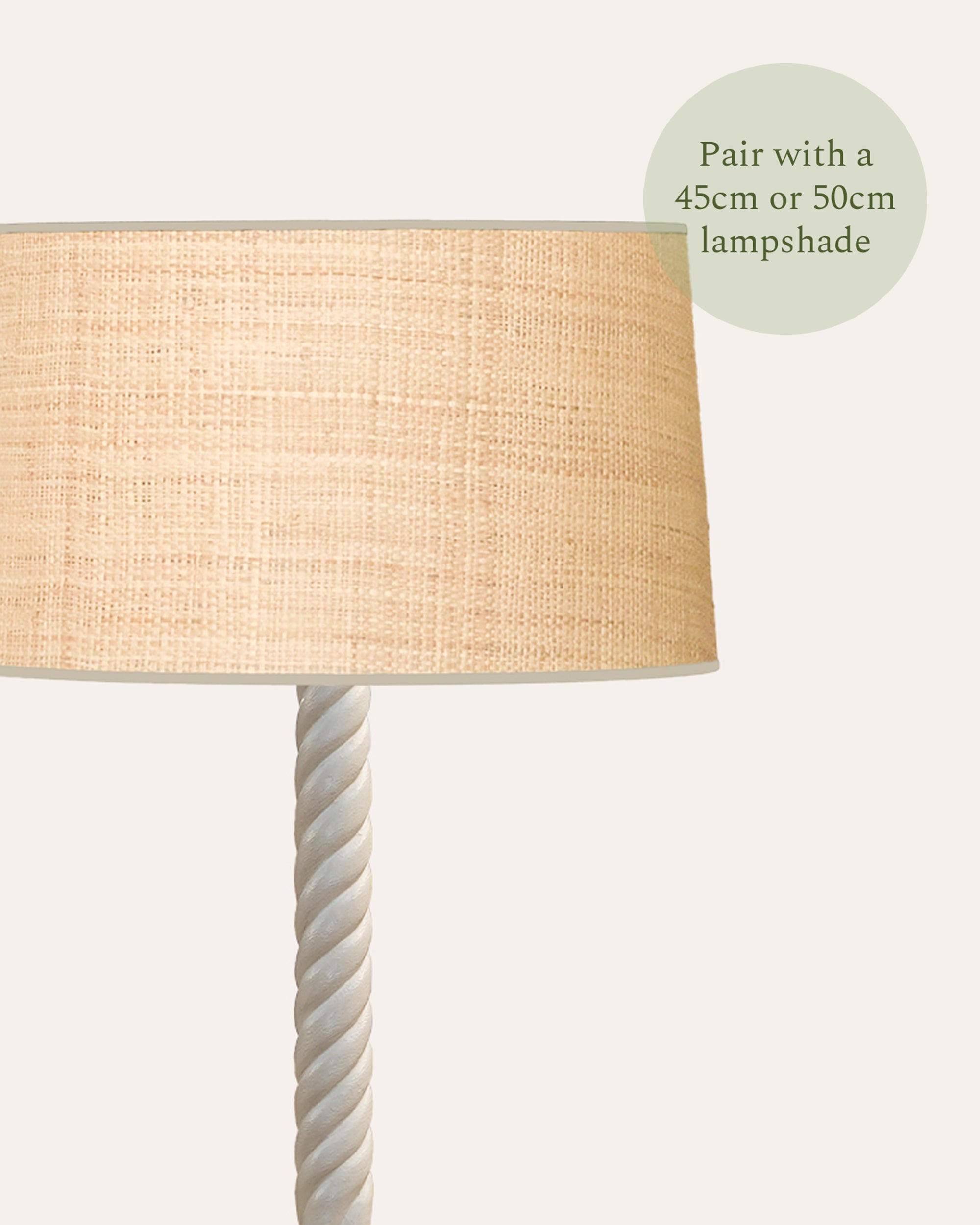 Twisted Floor Lamp - Taupe
