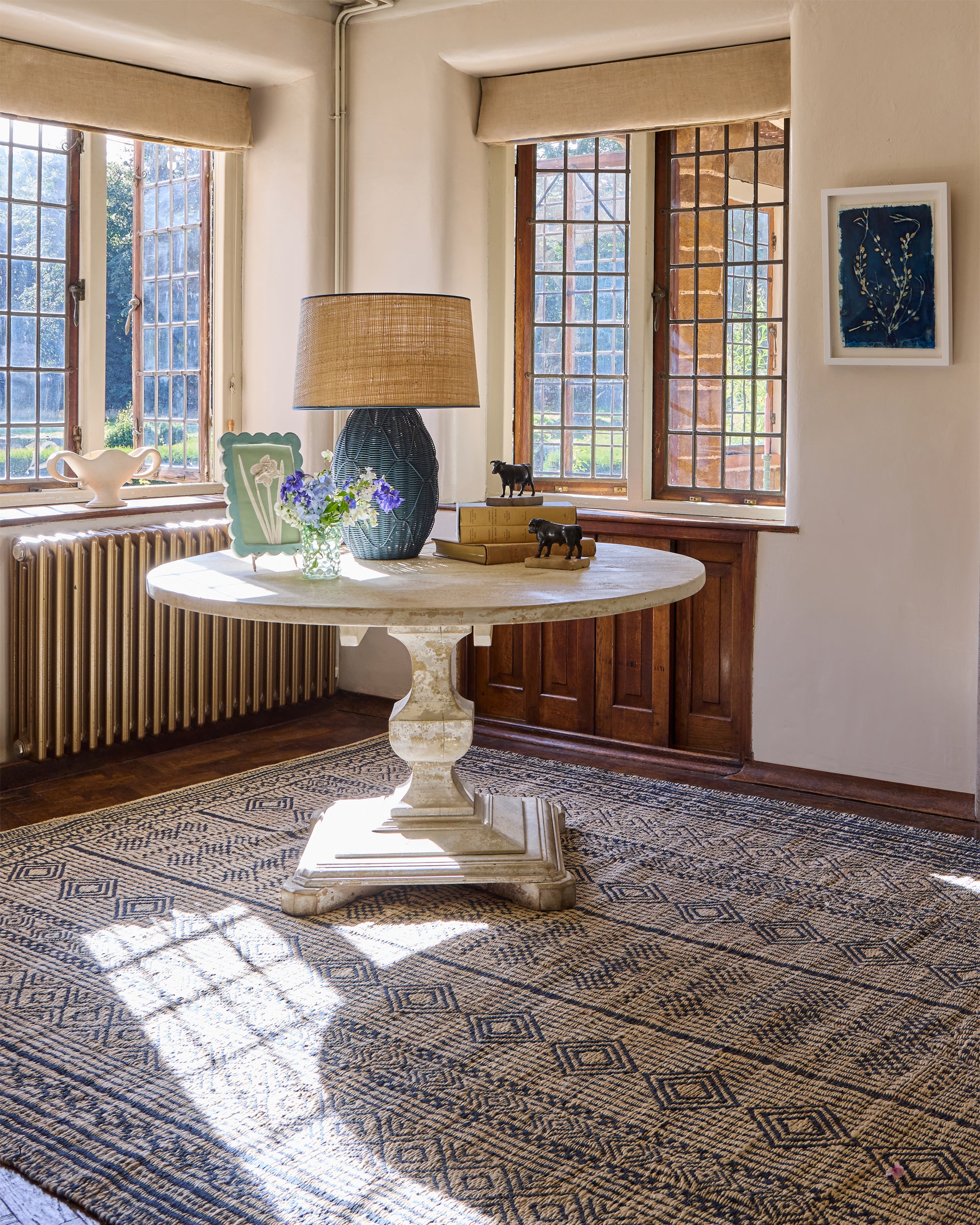 Seema Raffia Lampshade - Midnight