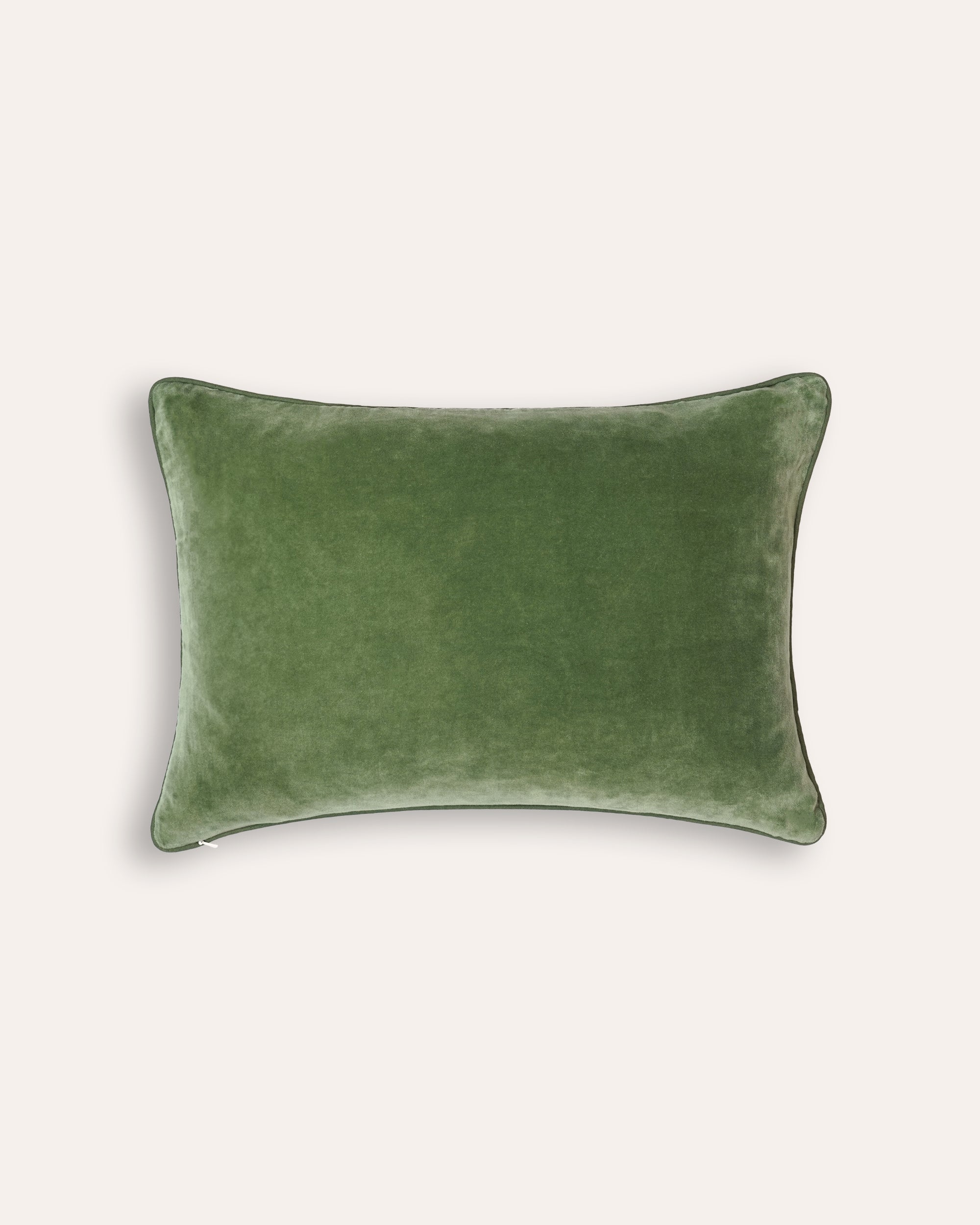 San Juan Embroidered Velvet Cushion - Green