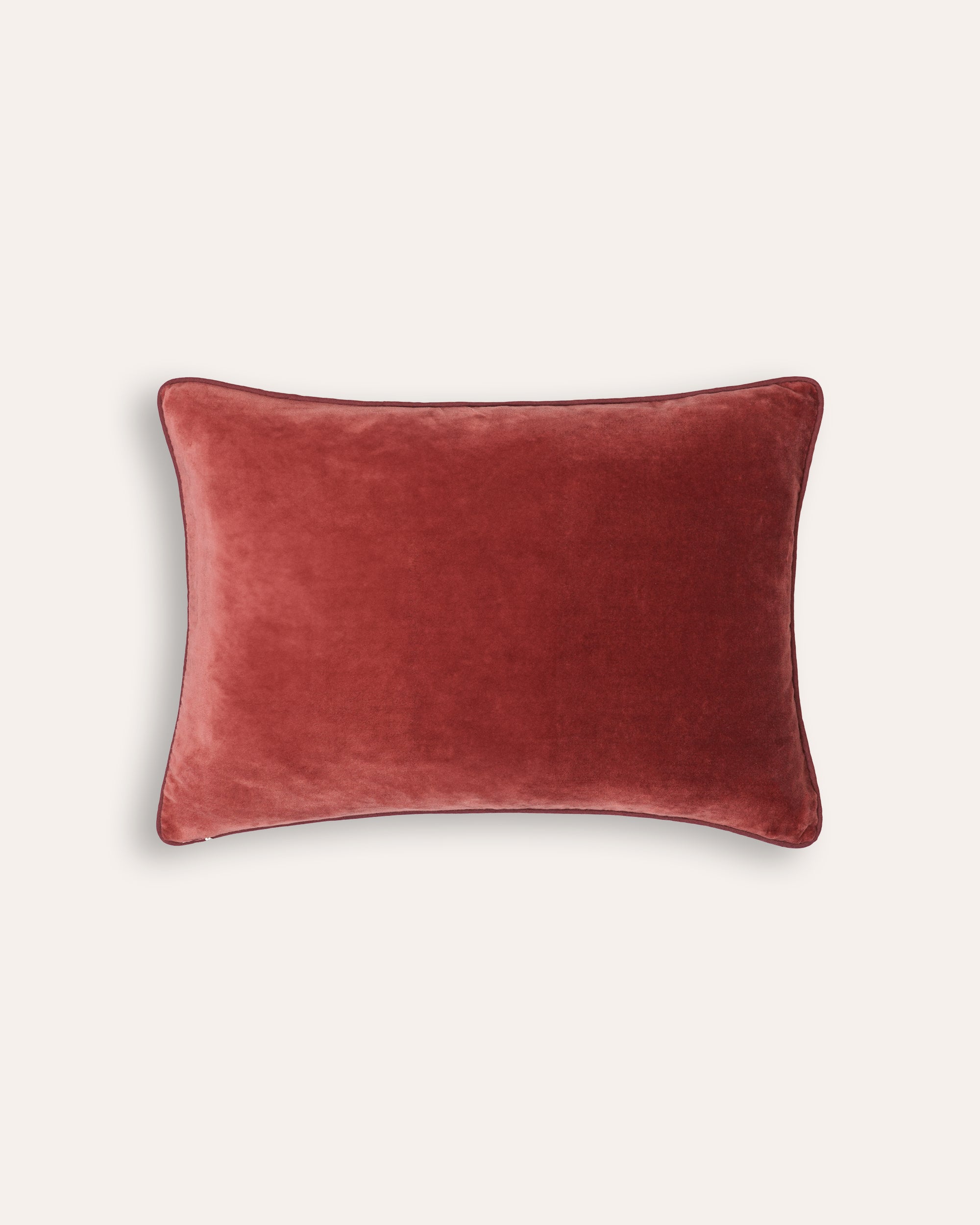 San Juan Embroidered Velvet Cushion - Red