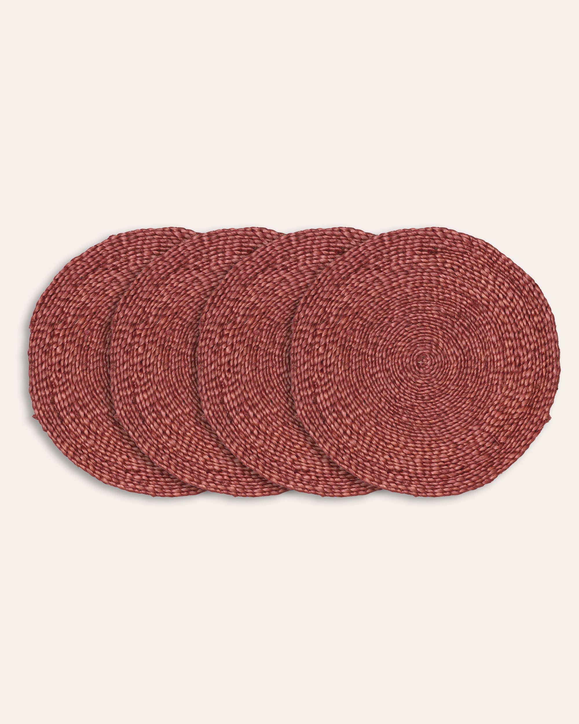 Set of four pink jute placemats - Birdie Fortesuce dining