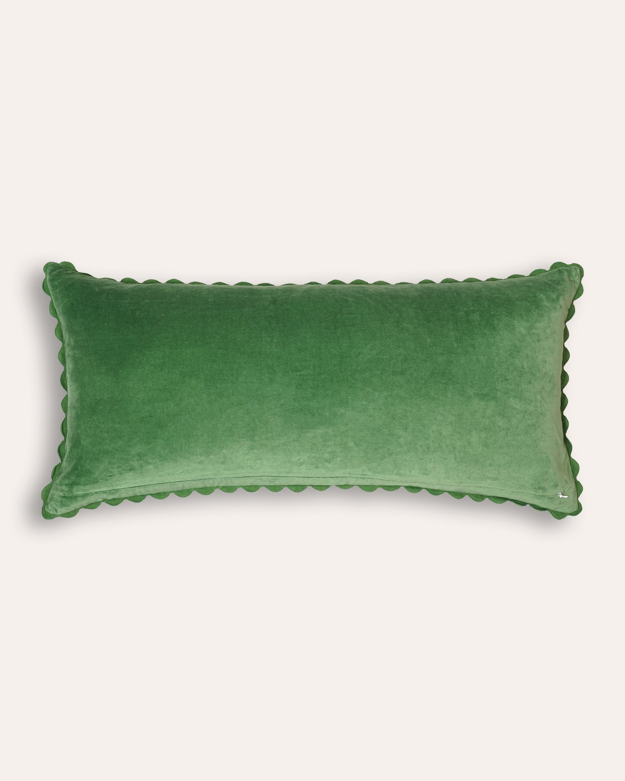 Silk Ikat Patterned Cushion - Green