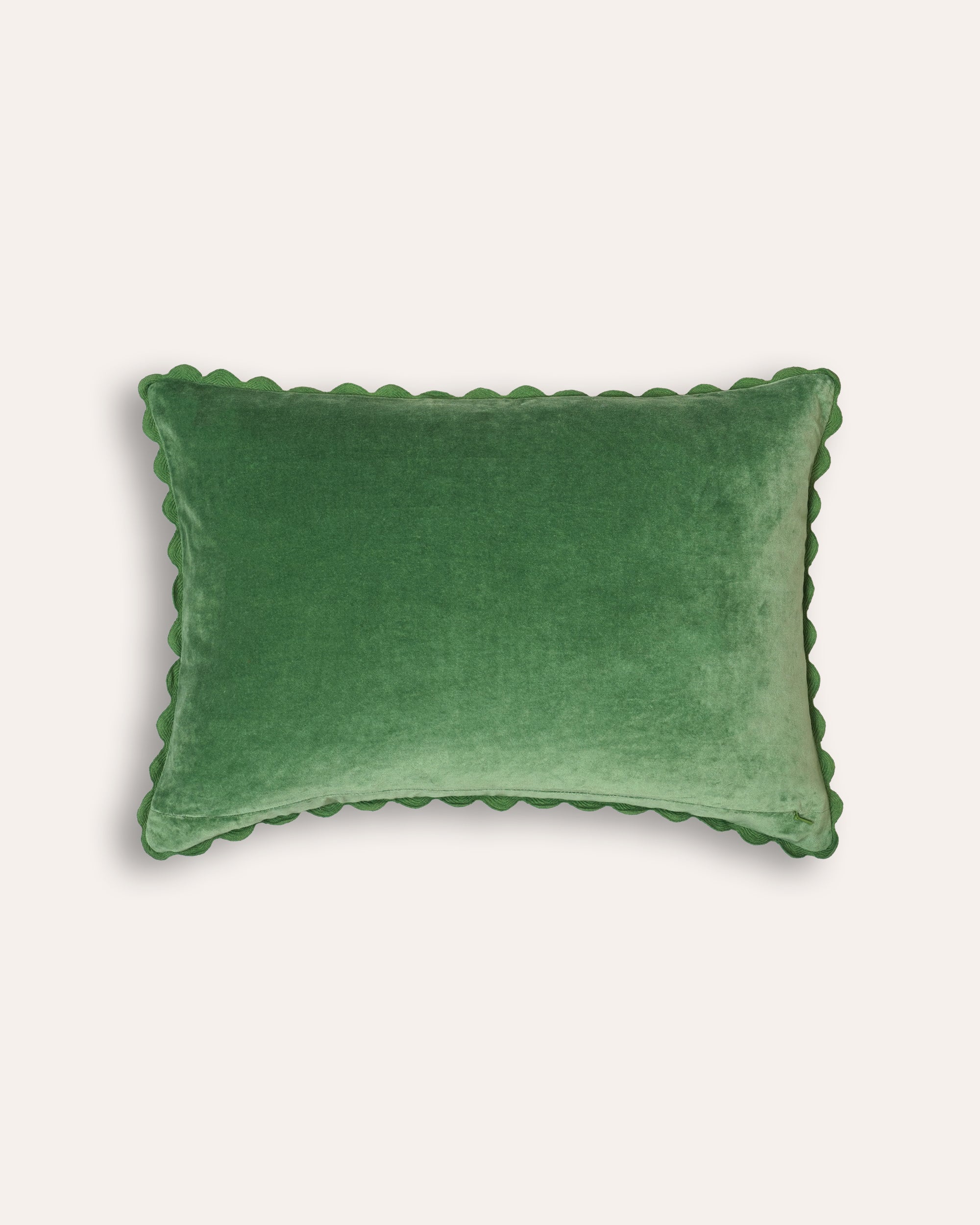 Silk Ikat Patterned Cushion - Green