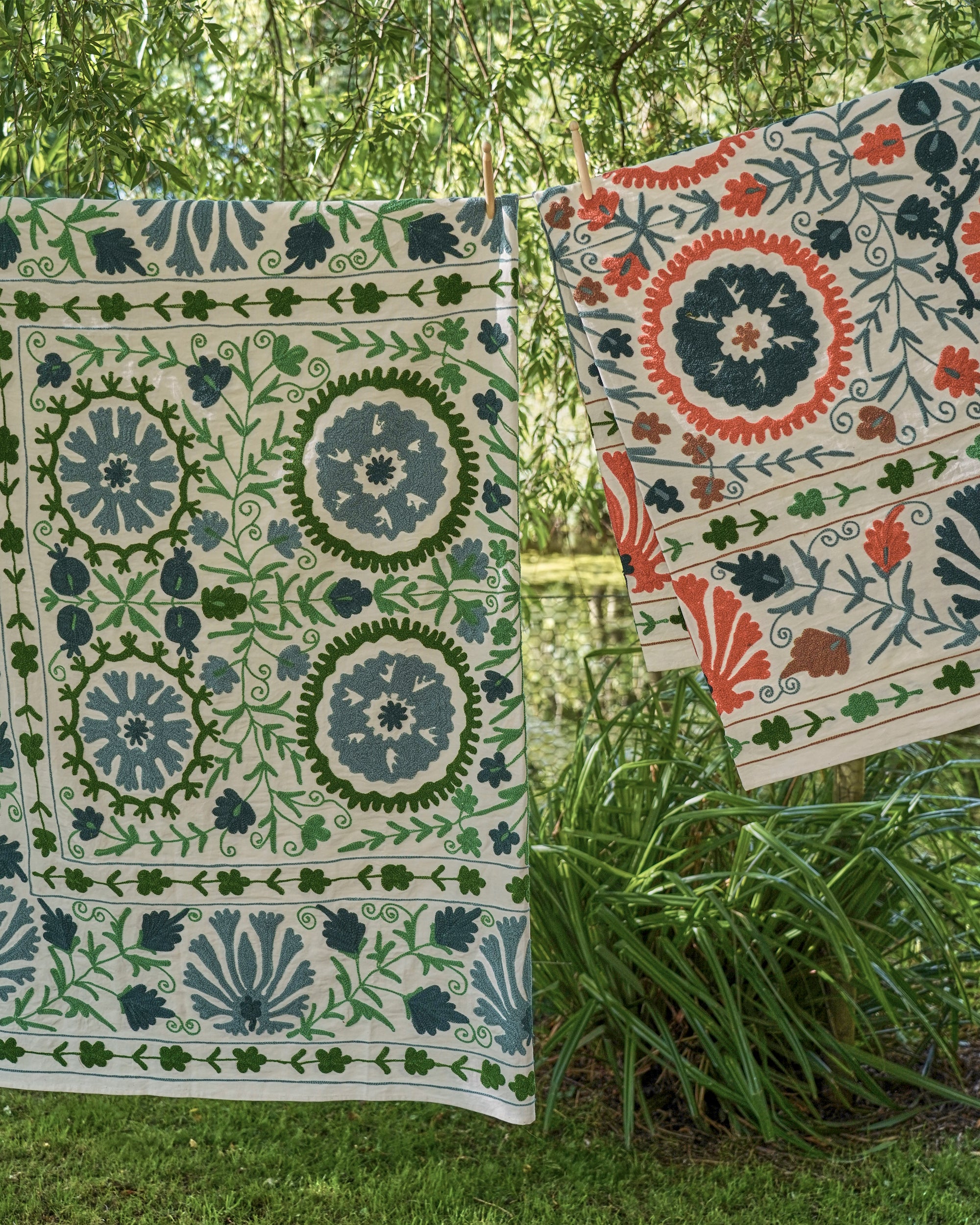 Dumaloq Suzani Throw - Multi