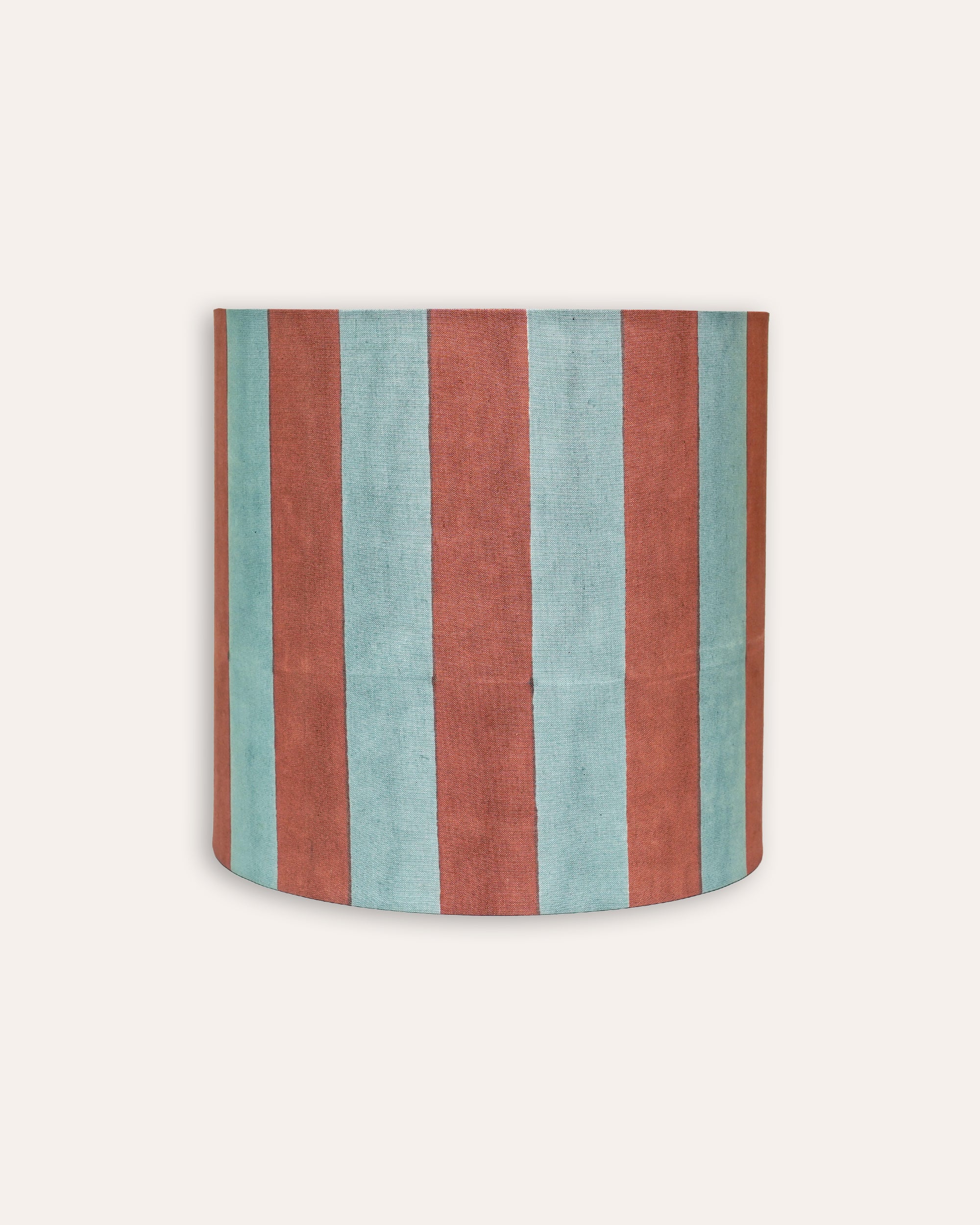 Red and blue striped drum lampshade - Birdie Fortescue lighting