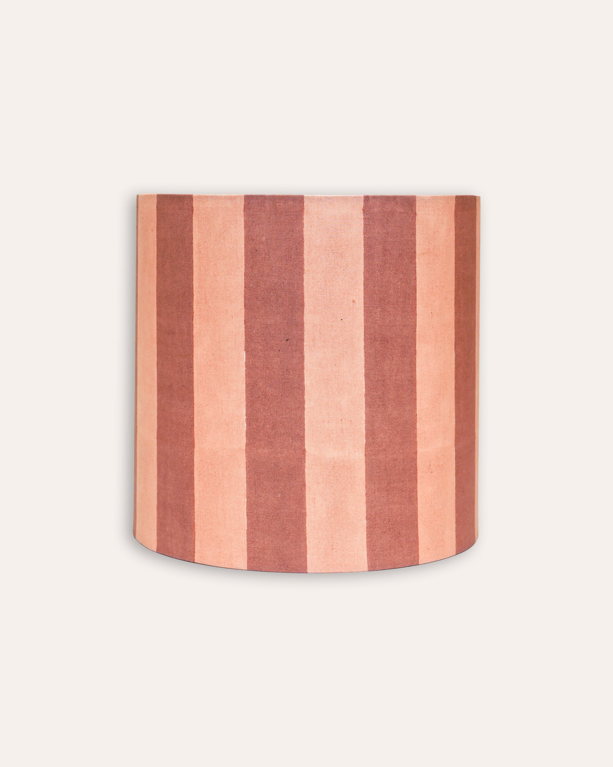 Pink and red striped drum lampshade - Birdie Fortescue lighting