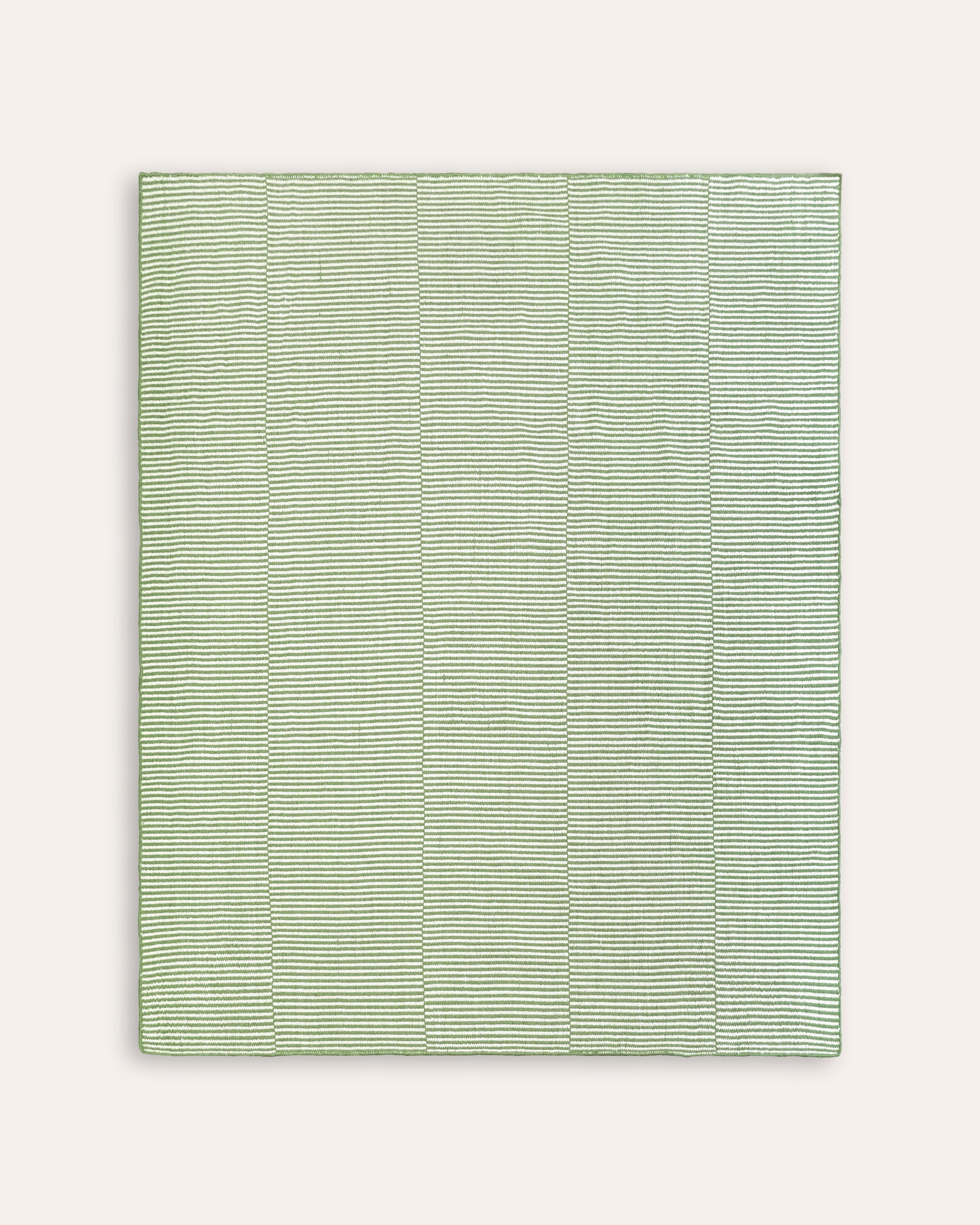 Striped Panel Rug - Green