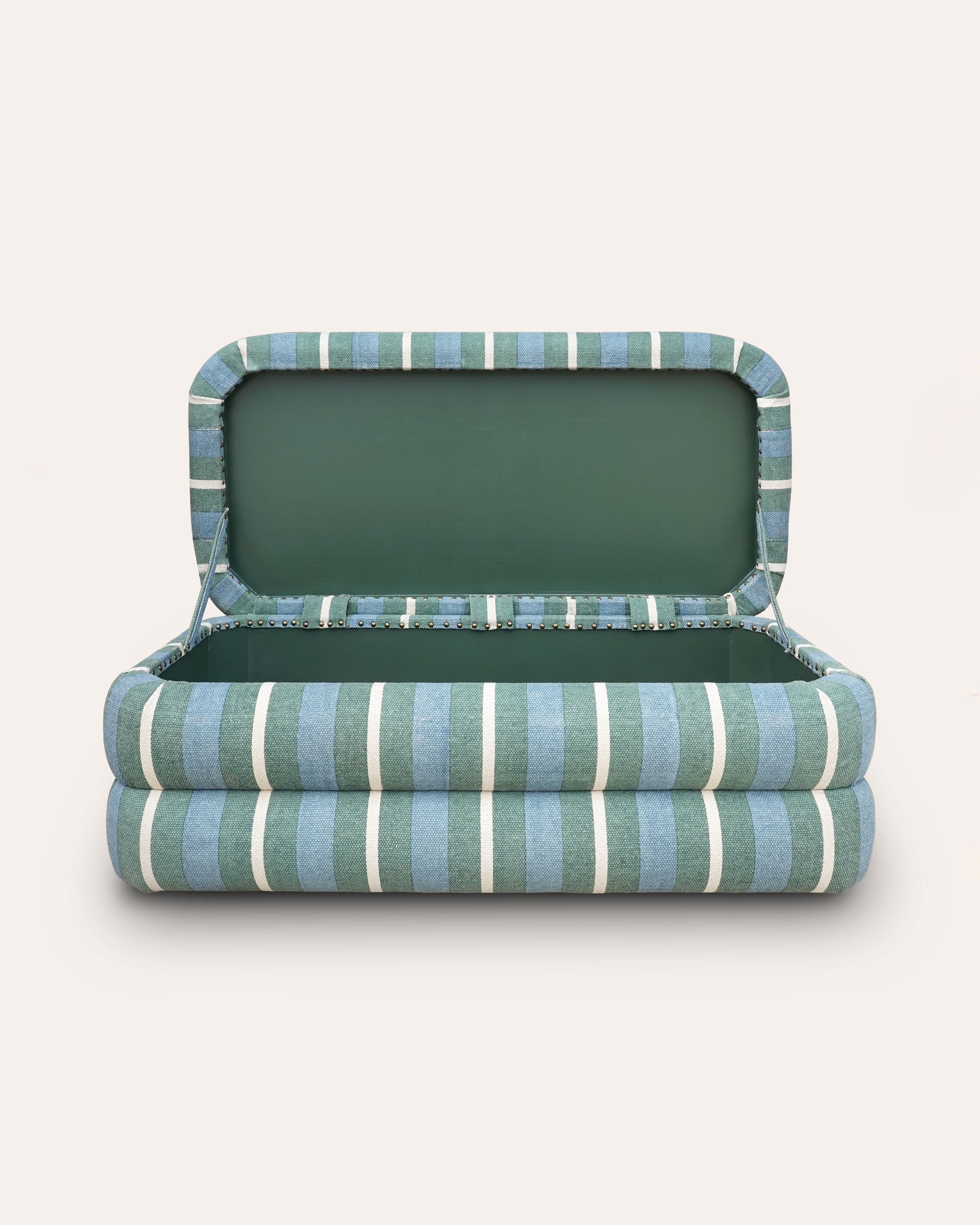The Stripey Ottoman - The Blue and Green