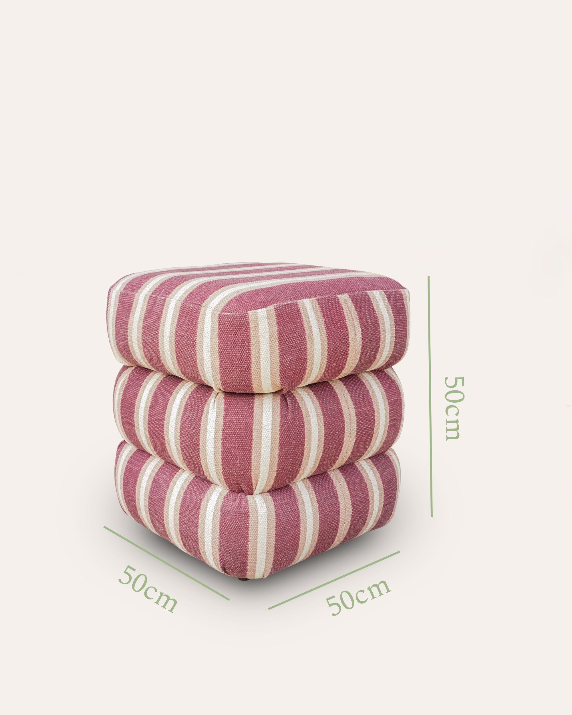 The Stripey Stool - The Pink and Red