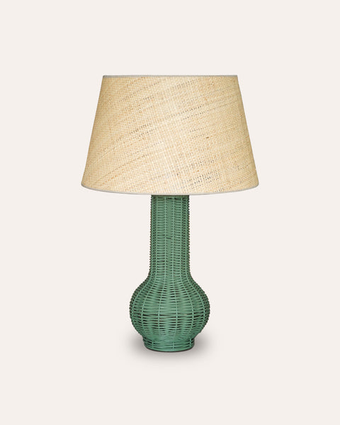 SEWACC Macrame Wicker Lampshade – Olive Green Rattan Lamp Cover For Table Lamps, Floor Lamps & Candle Lights (11.8 X 7.9 Inches)