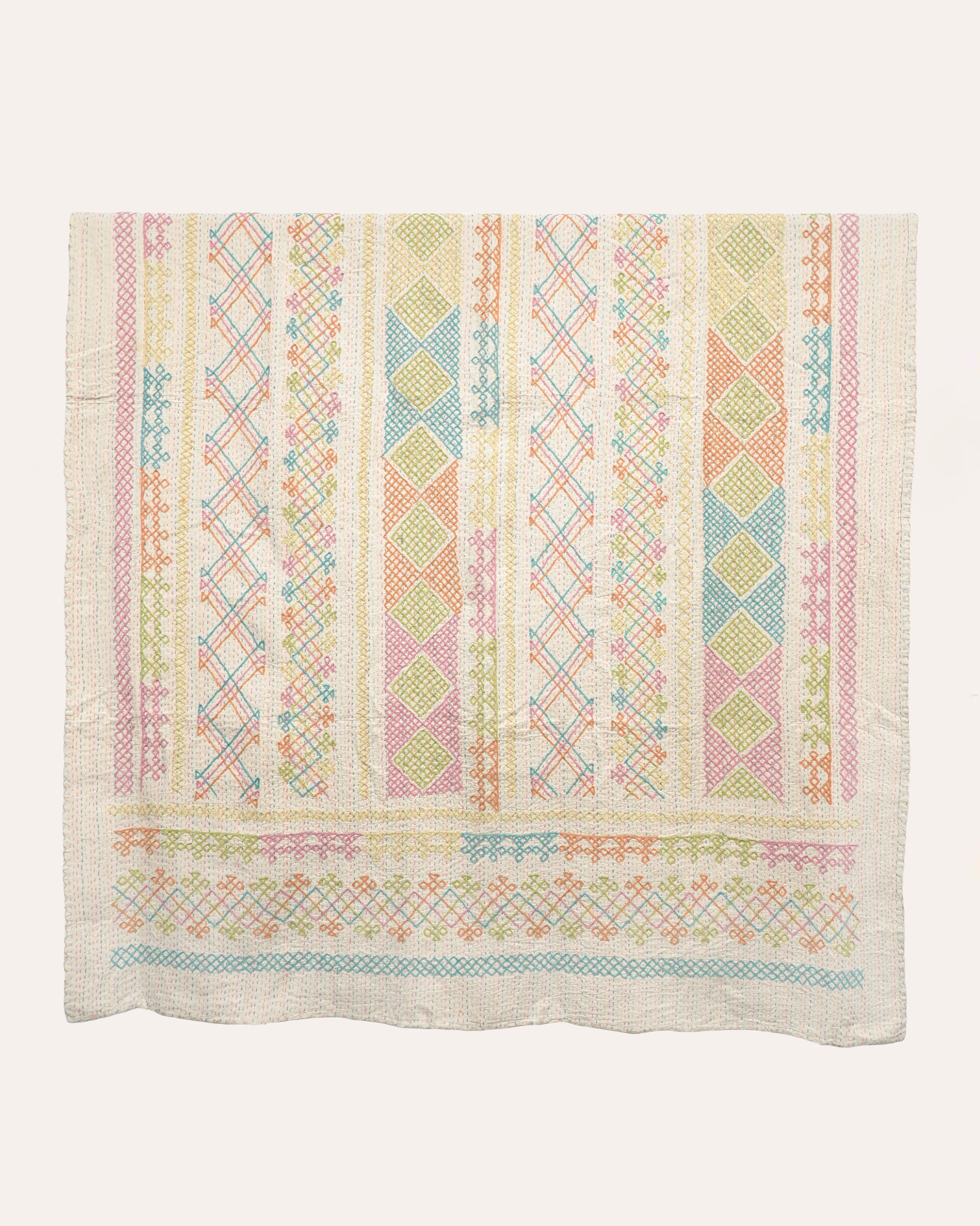 Limited Edition Multi Coloured Kantha Throw V
