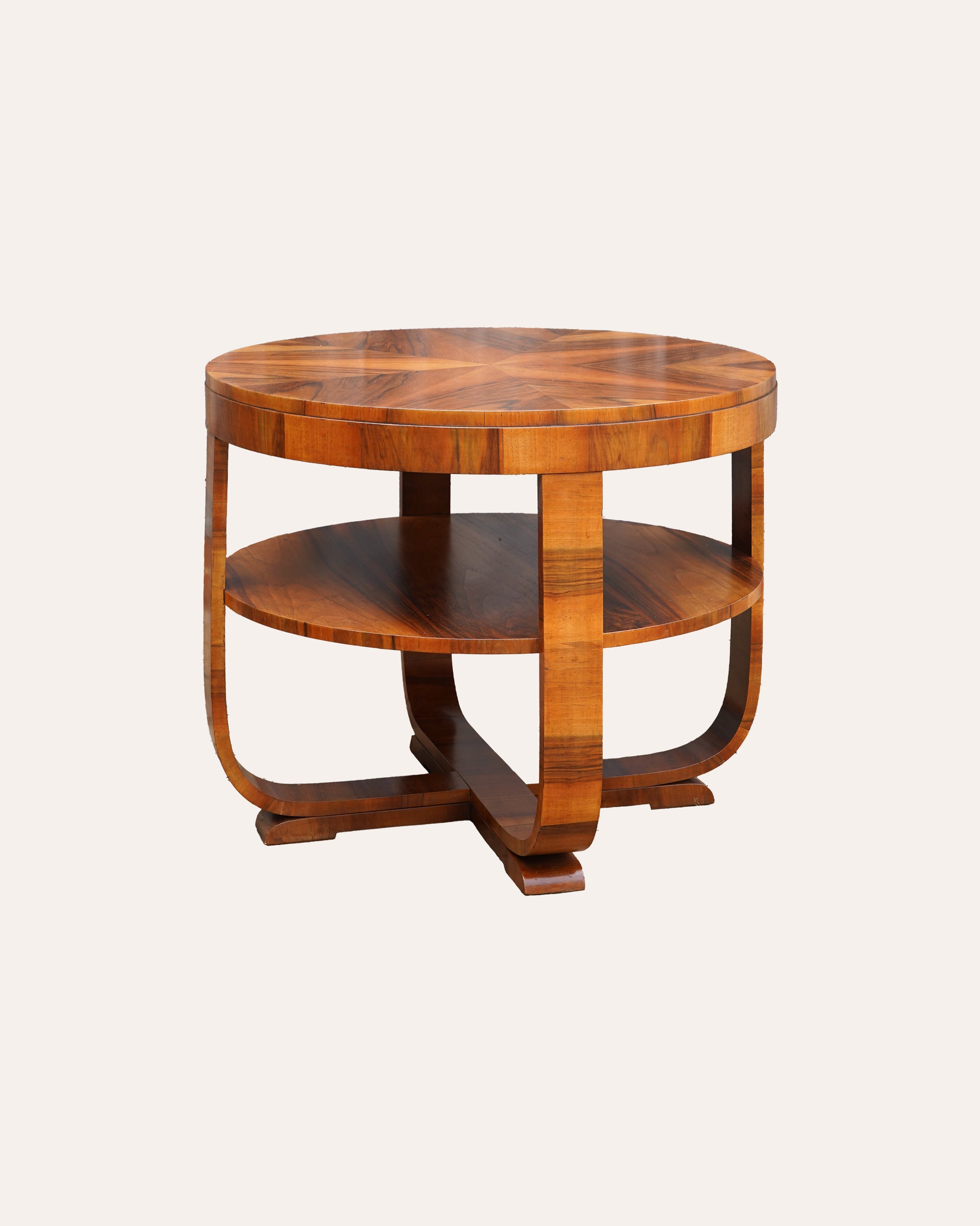 Continental Art Deco Mahogany Tiered Gueridon, c1930