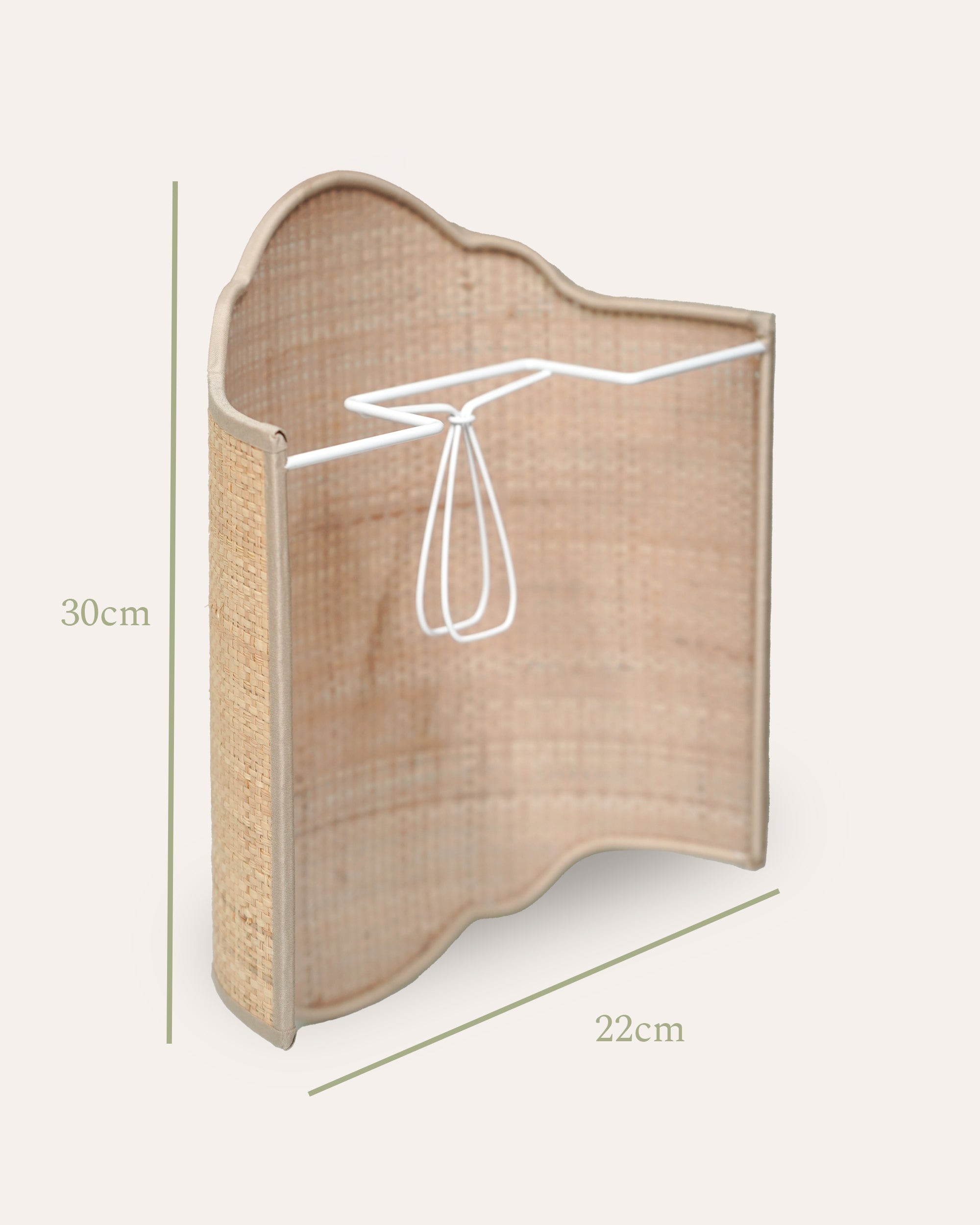 22cm Tedate Raffia Candle Shade - Forest Green