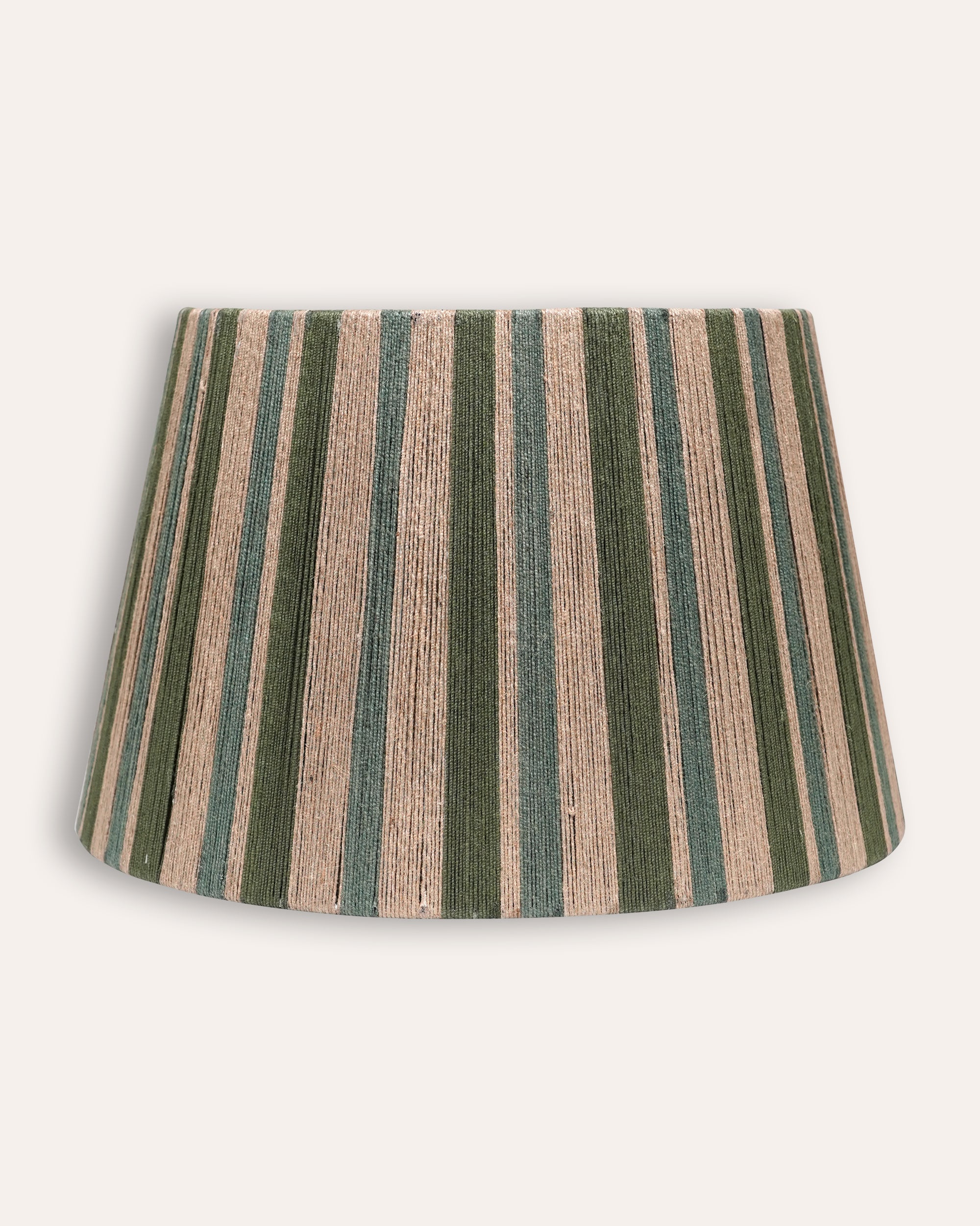 The Stripey String Lampshade 40cm - Dark Green