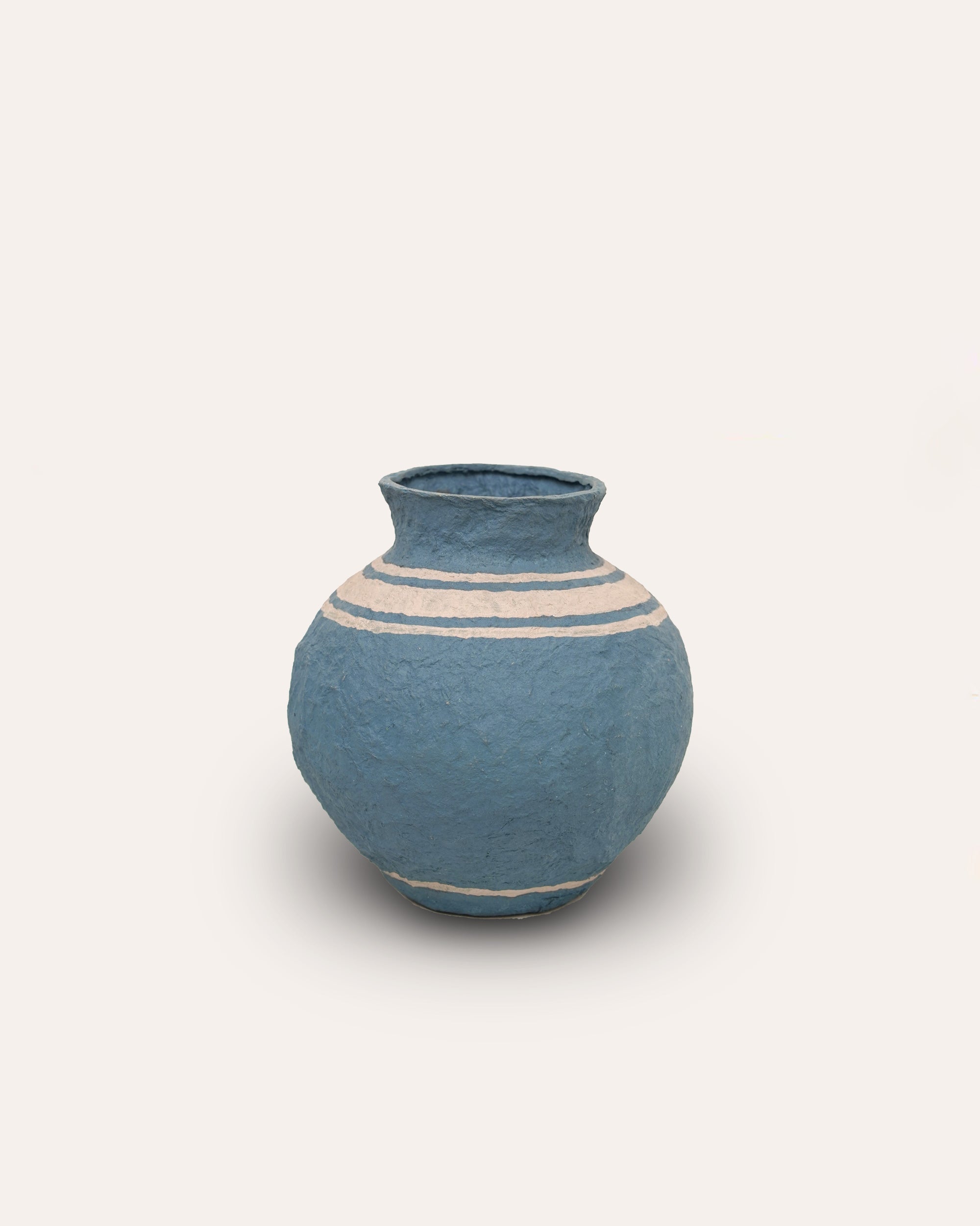 Cotton Mache Vase - Blue