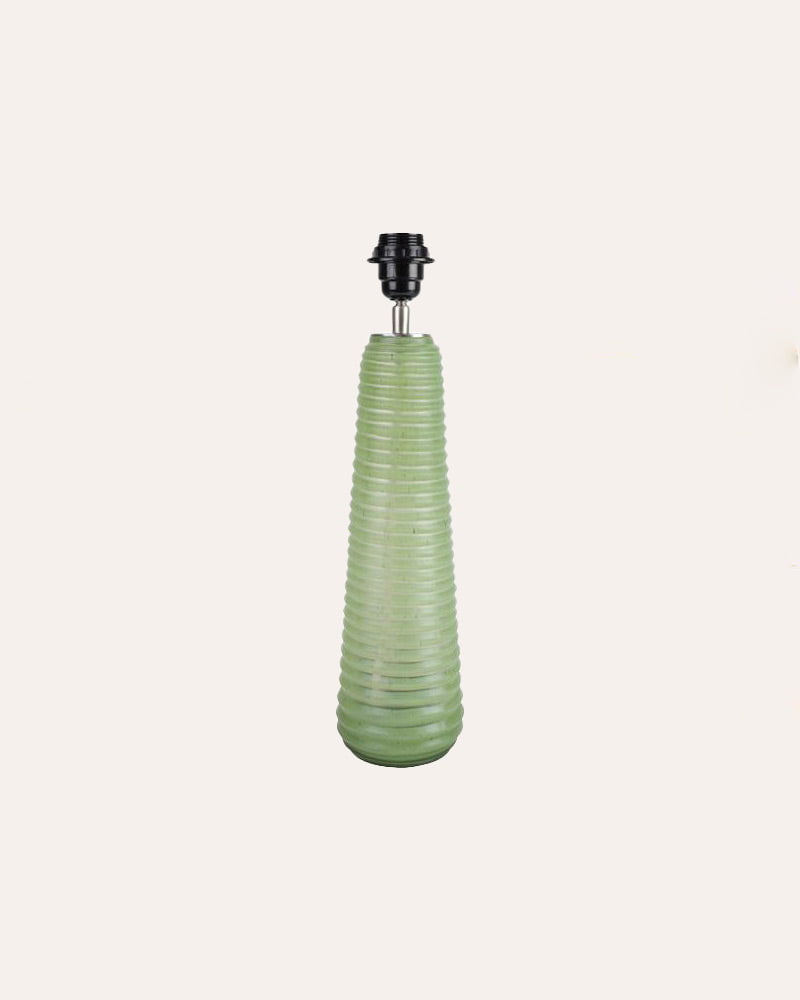 Vekony Ridged Glass Lamp - Green