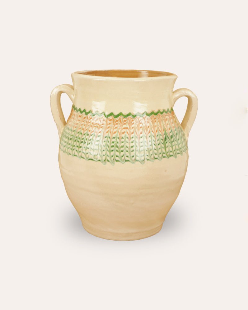 Romanian Urn Vase - Green & Taupe Varieties