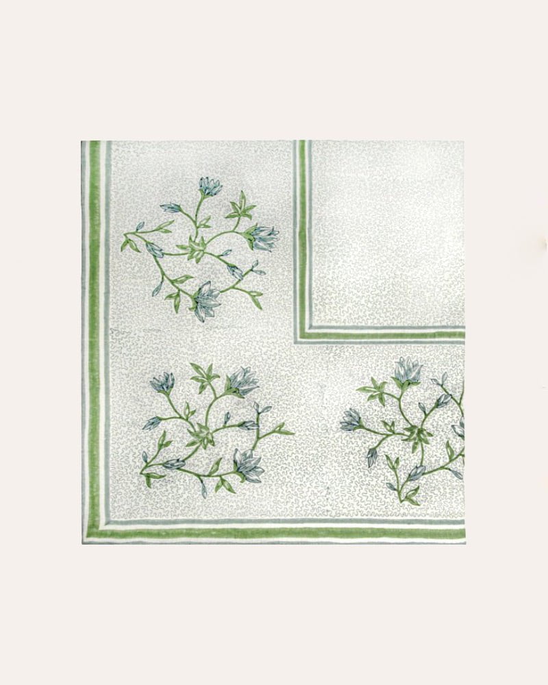 Magnolia Linen Tablecloth - Blue
